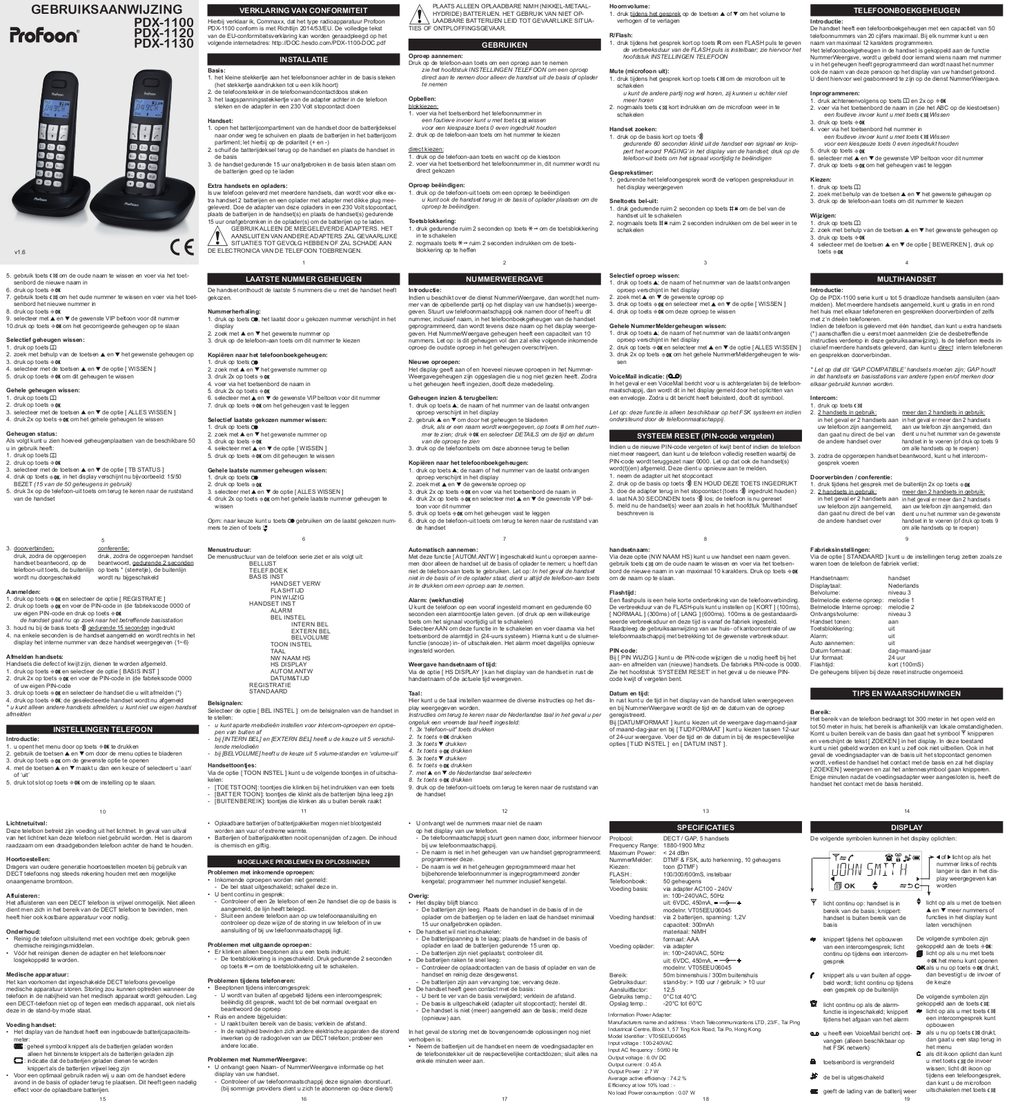 Profoon PDX-1130, PDX-1100, PDX-1120 User guide - ManualMachine.com