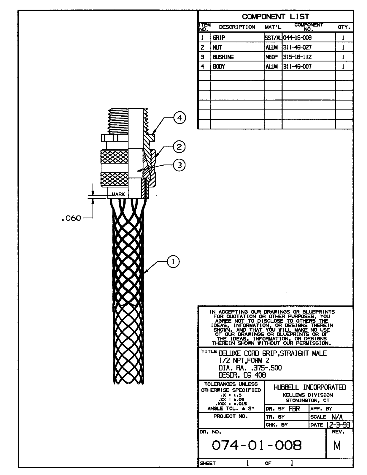 Hubbell 07401008 Reference Drawing