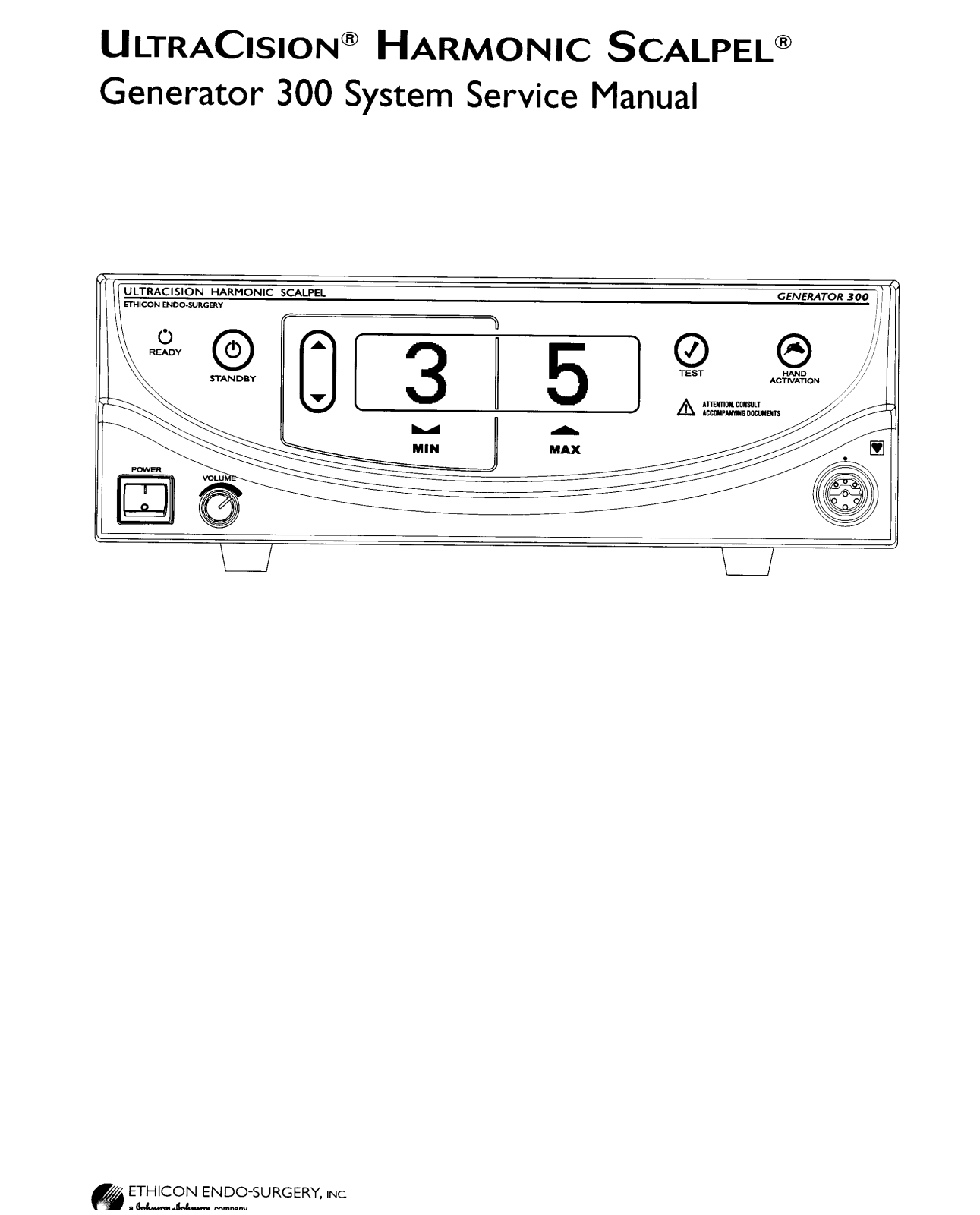 Ethicon Ultracision Harmonic 300 Service manual