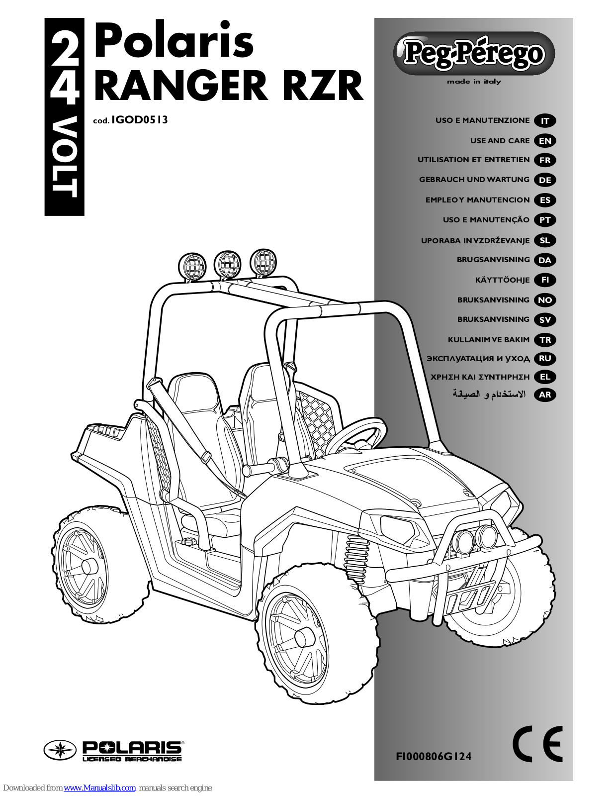 Peg-Perego IGOD0513 Use And Care Manual