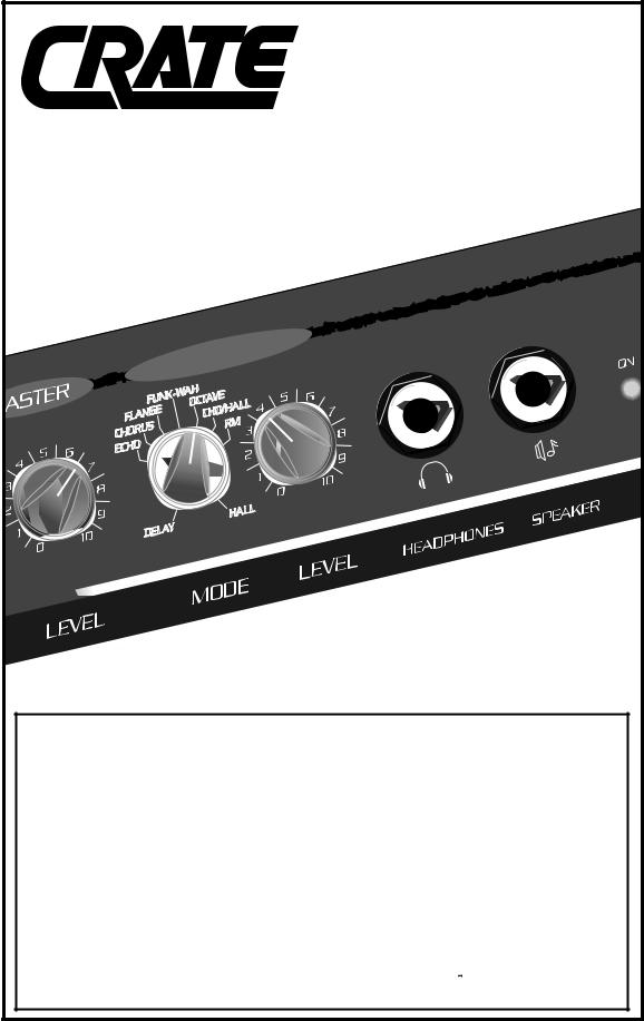 Crate Amplifiers BFX50 User Manual