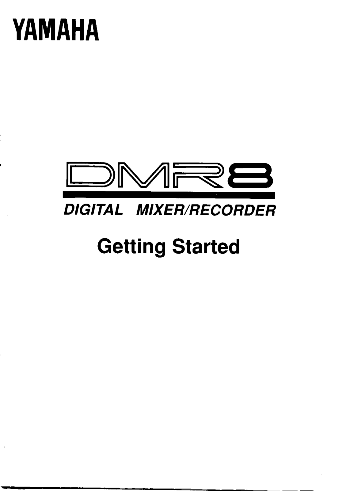 Yamaha DMR8 Owners Manual