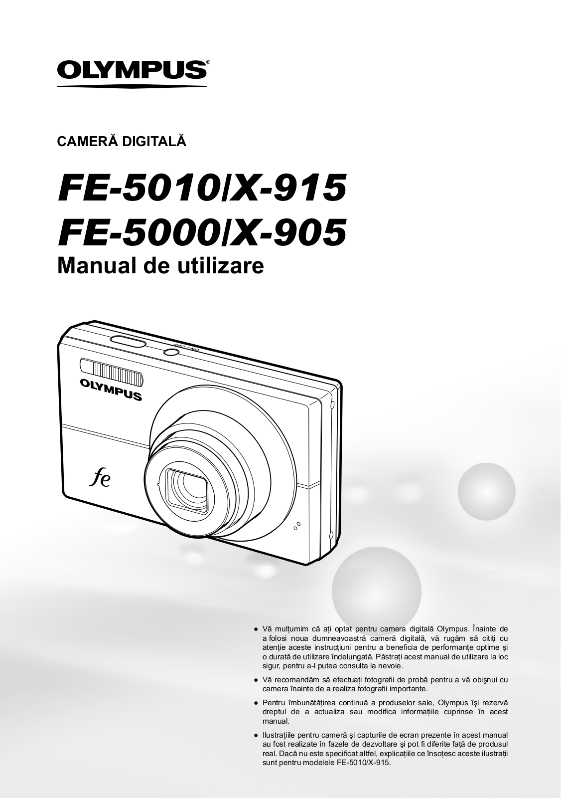 Olympus FE-5010, X-915, X-905 User Manual