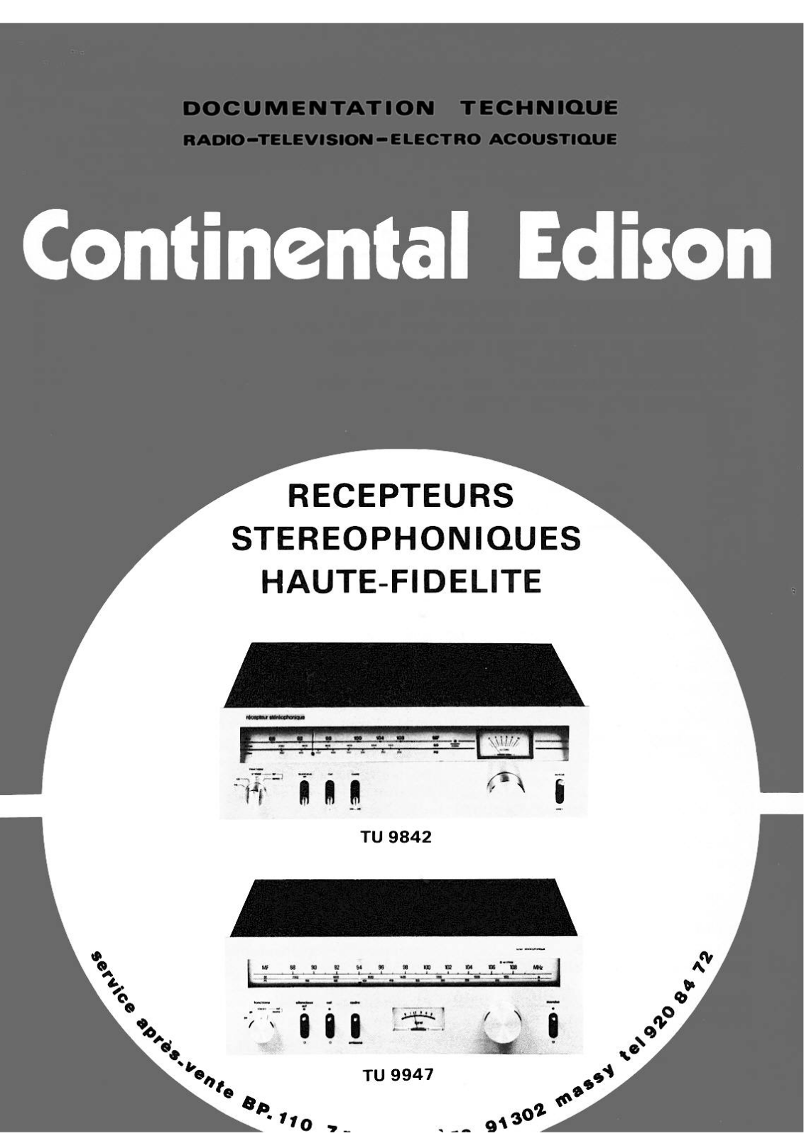 Continental Edison TU-9947 Service Manual