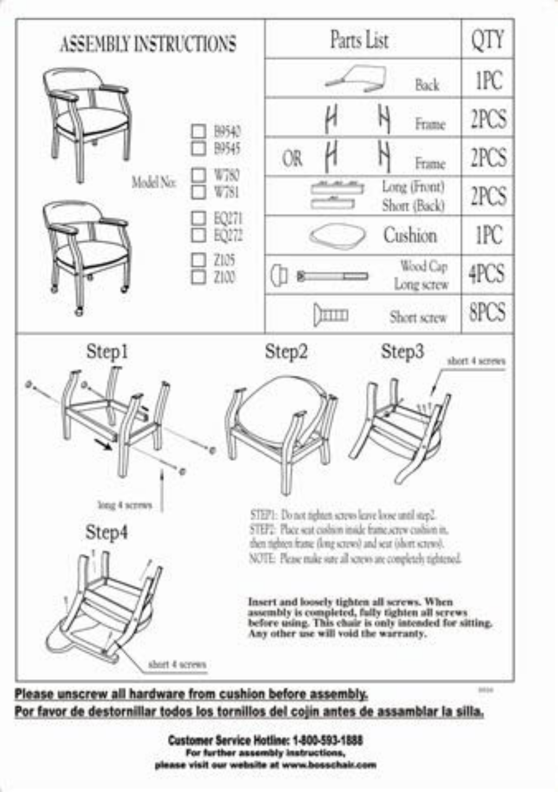 Boss B9545BY Assembly Guide