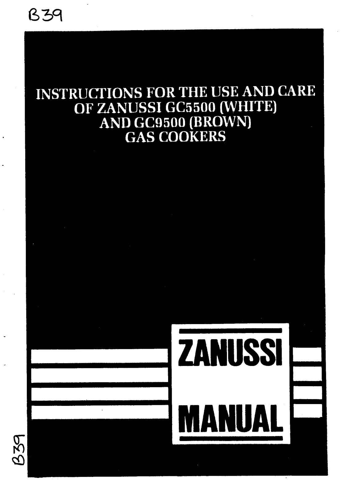 Zanussi GC9500 User Manual