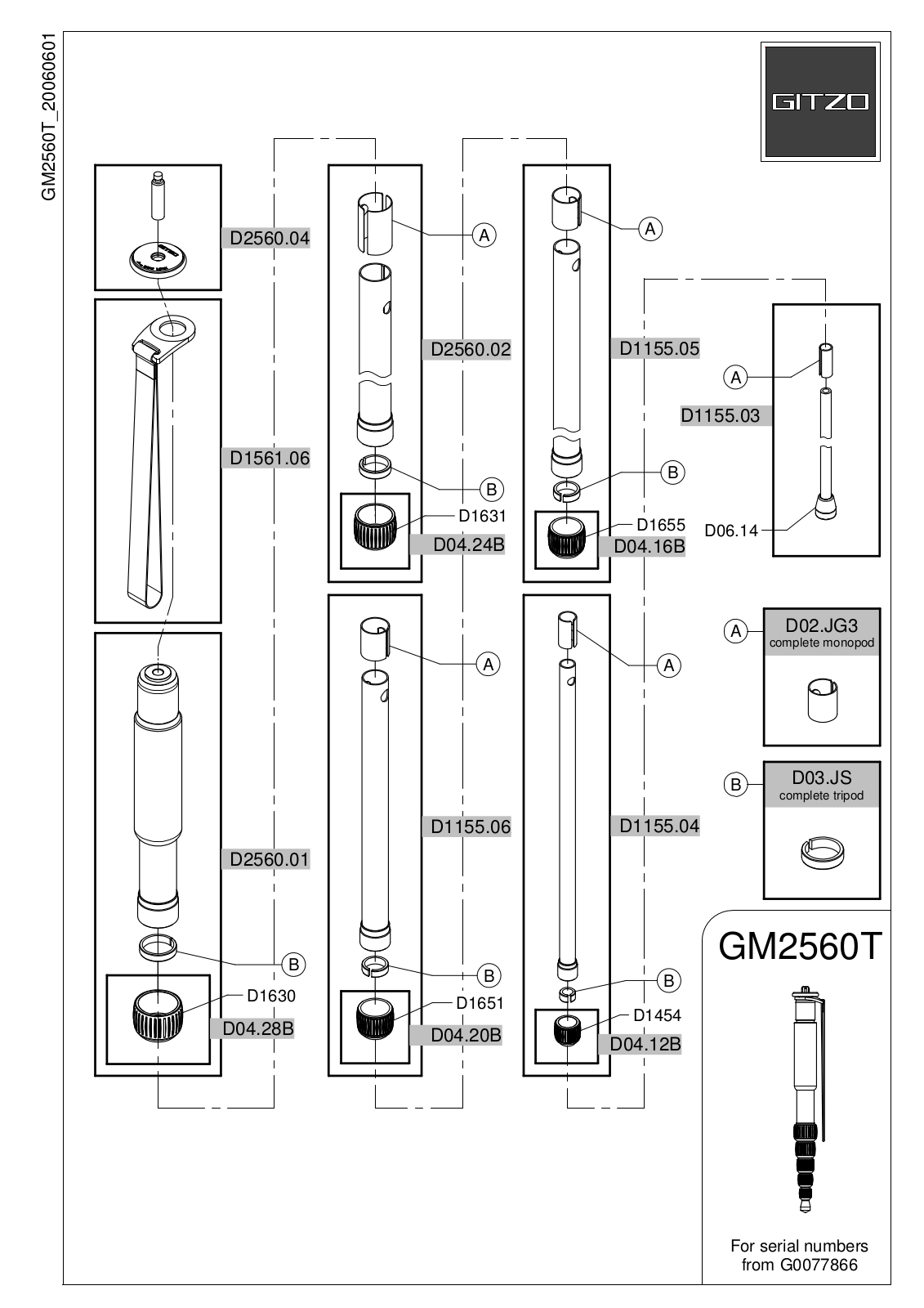 Gitzo GM2560T User Manual