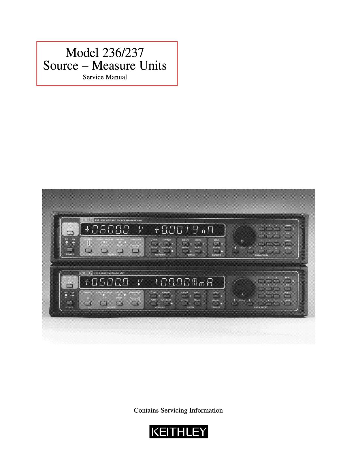 Keithley 237, 236 Service Manual