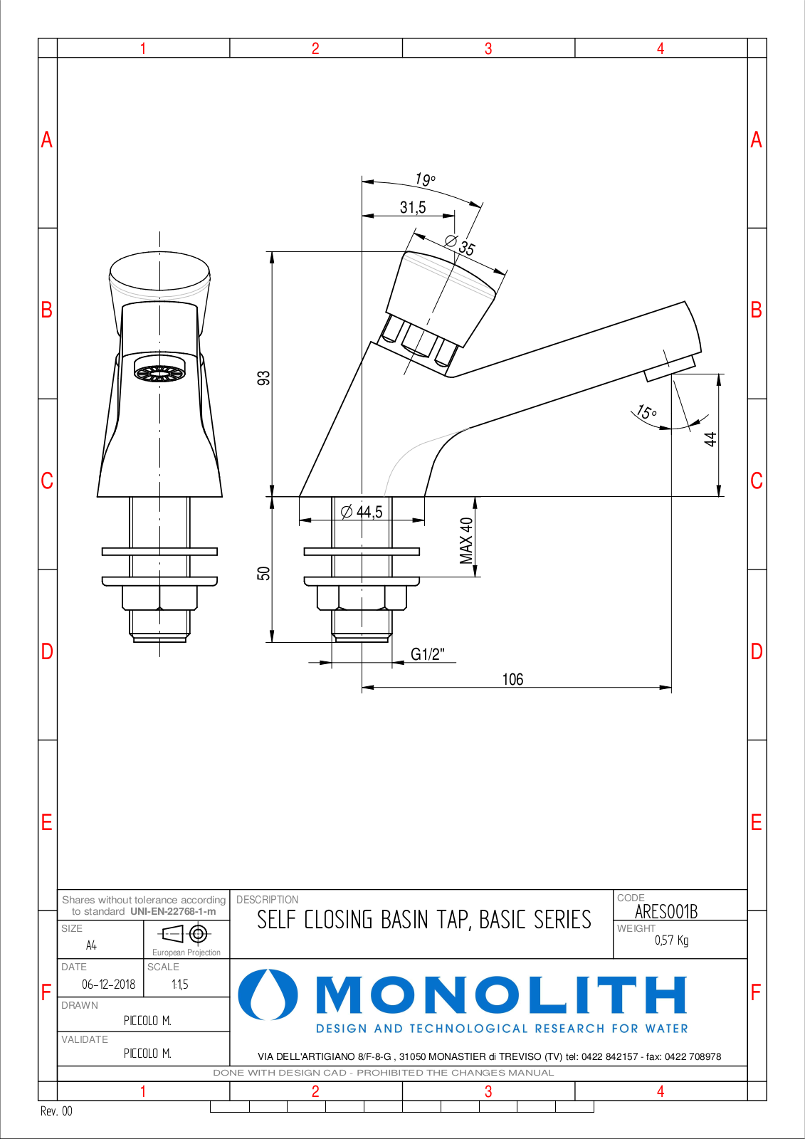 Monolith ARES001B Drawing