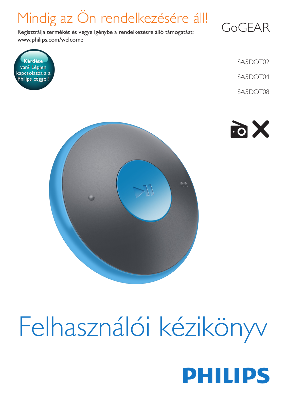 Philips SA5DOT02BN/97 User guide