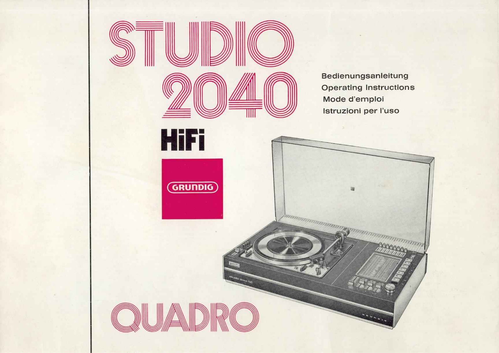 Grundig 2040 Owners Manual