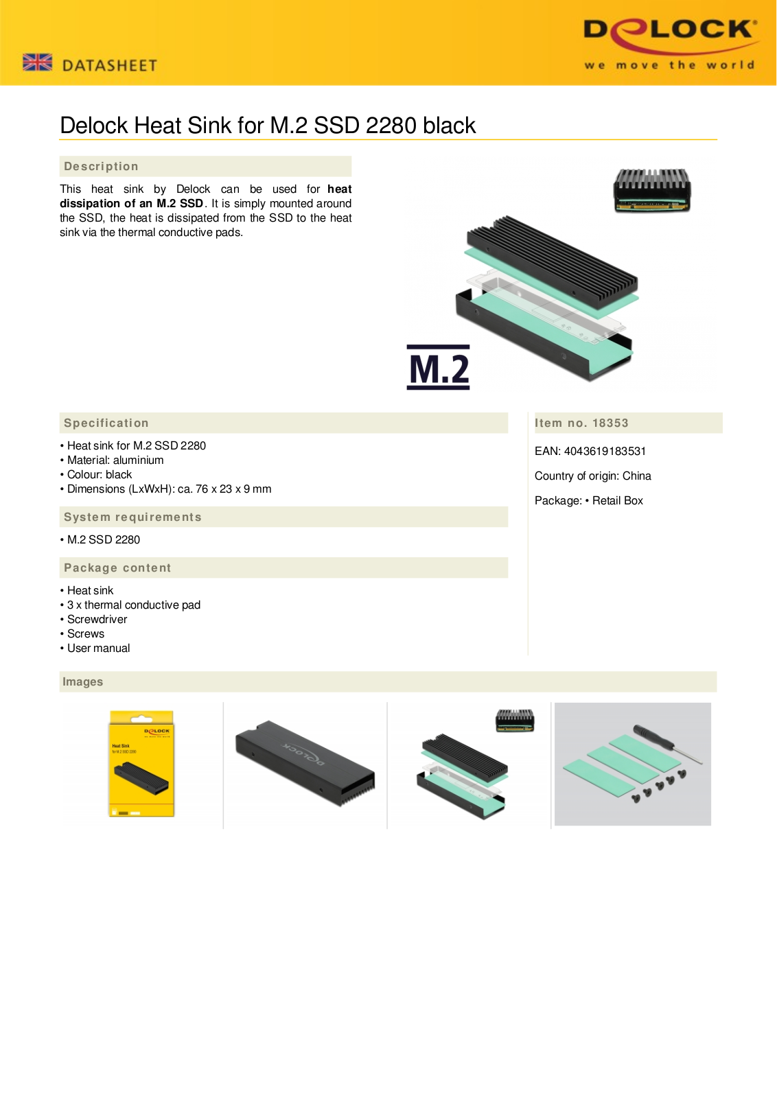 DELOCK 18353 Datasheet - ManualMachine.com