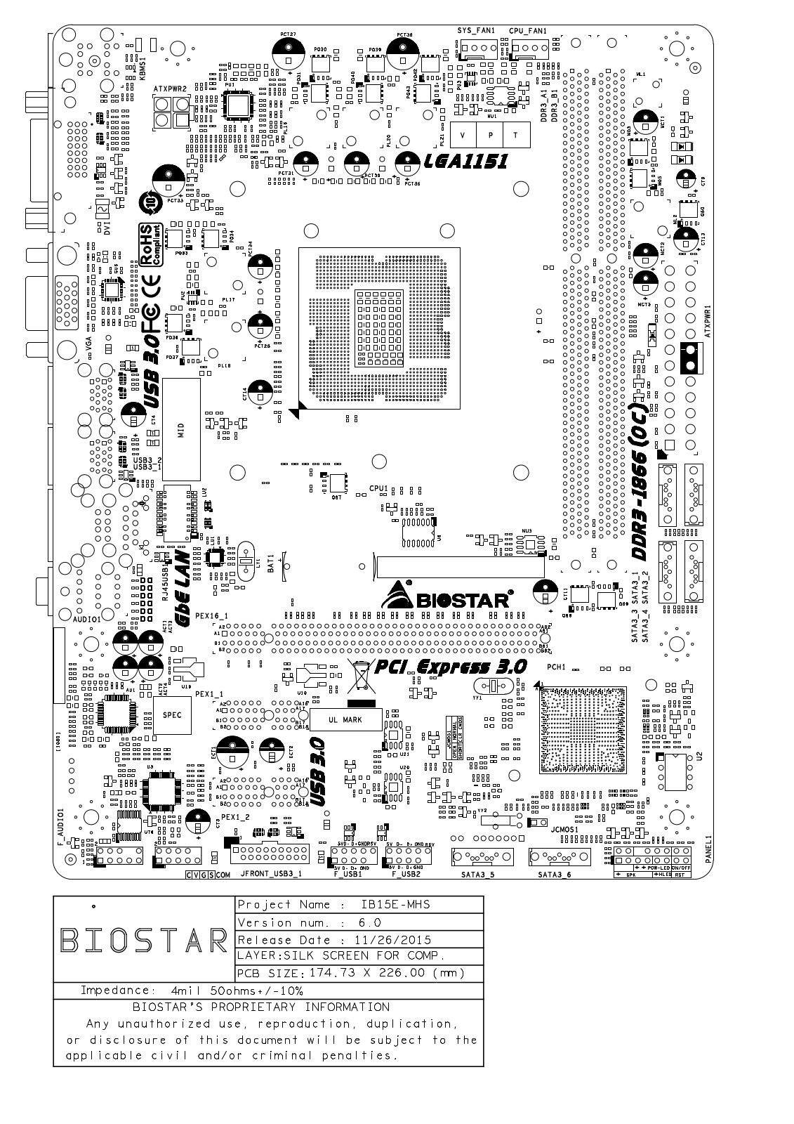 Biostar H110MG Pro BoardView Rev6.1