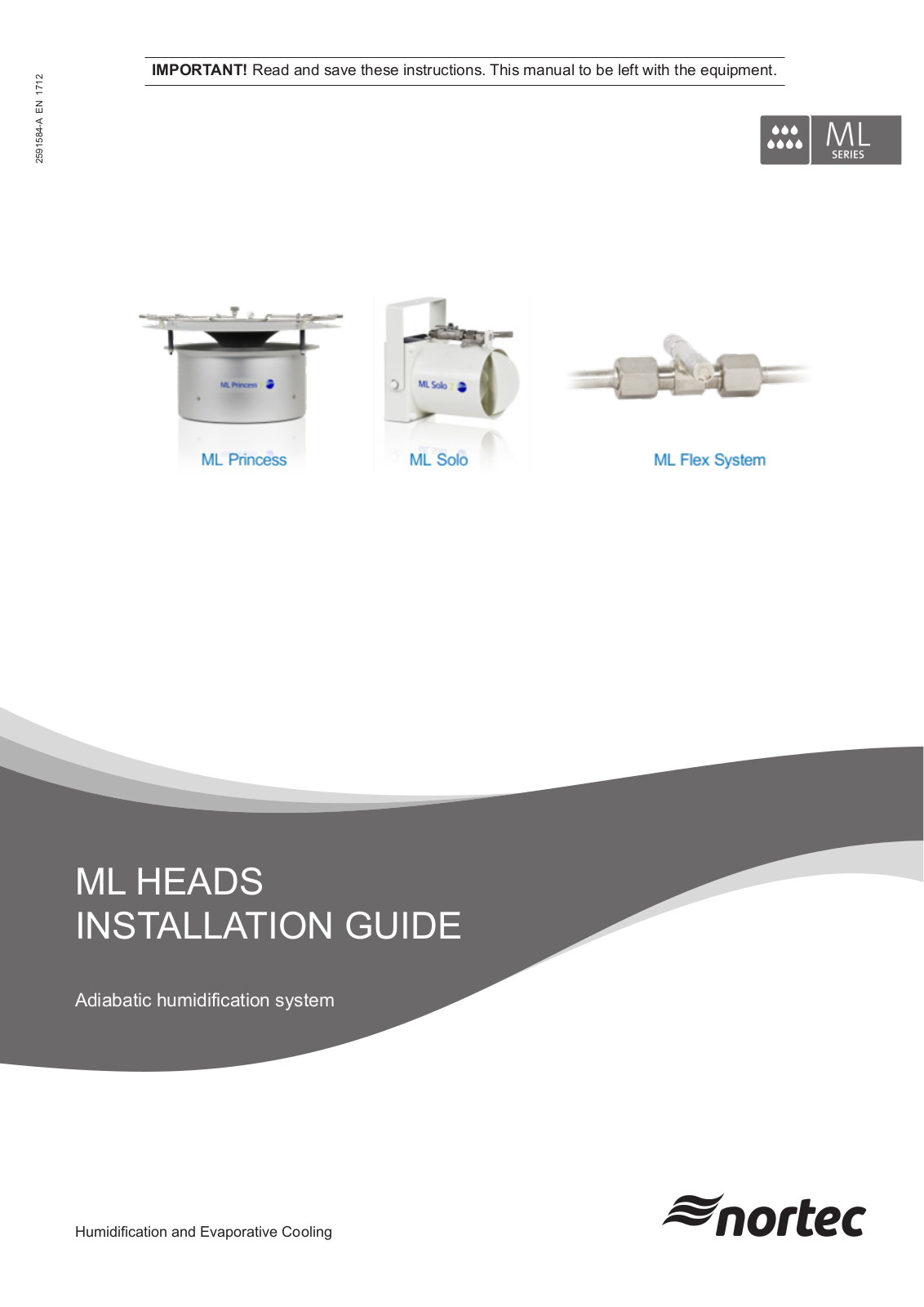 Nortec ML, ML Princess 3, ML Solo 2, ML Solo 1, ML Flex System Installation Manual