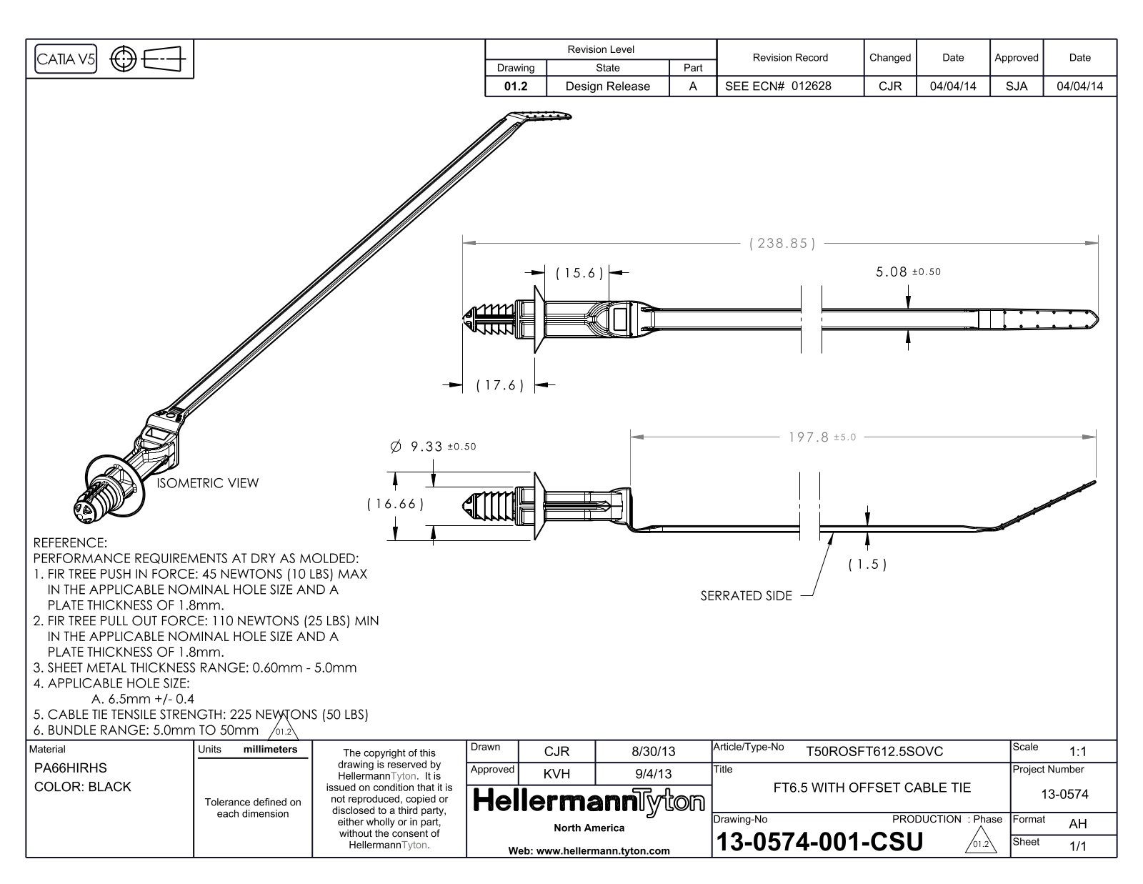 HellermannTyton T50ROSFT612.5SOVC Reference Drawing - ManualMachine.com