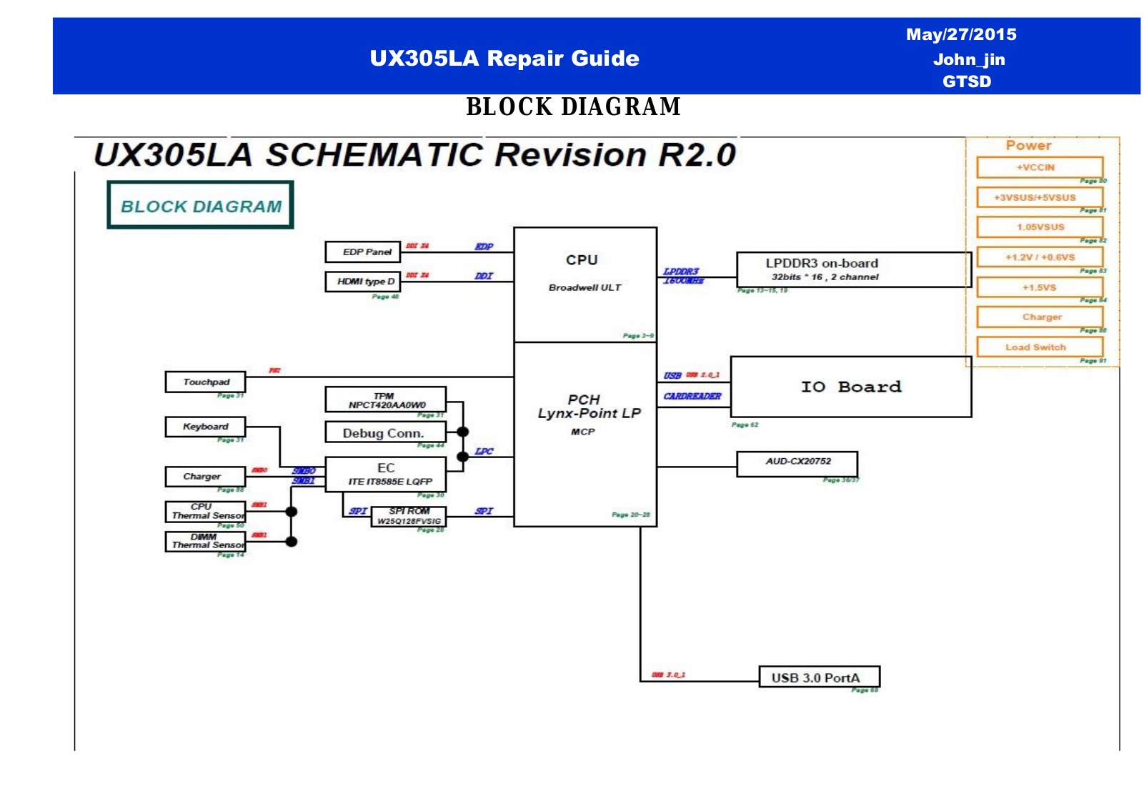 Asus UX305LA Schematics