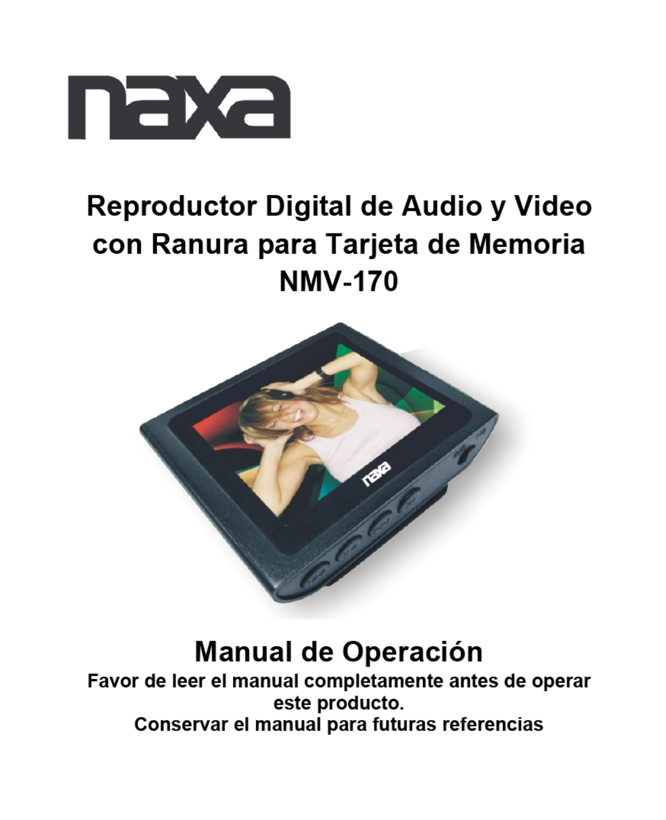 Naxa NMV-170 Instruction Manual