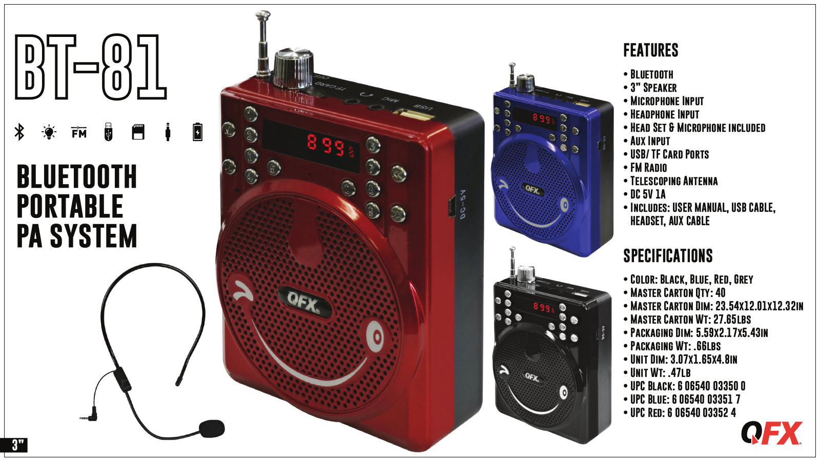 QFX BT-81 User guide