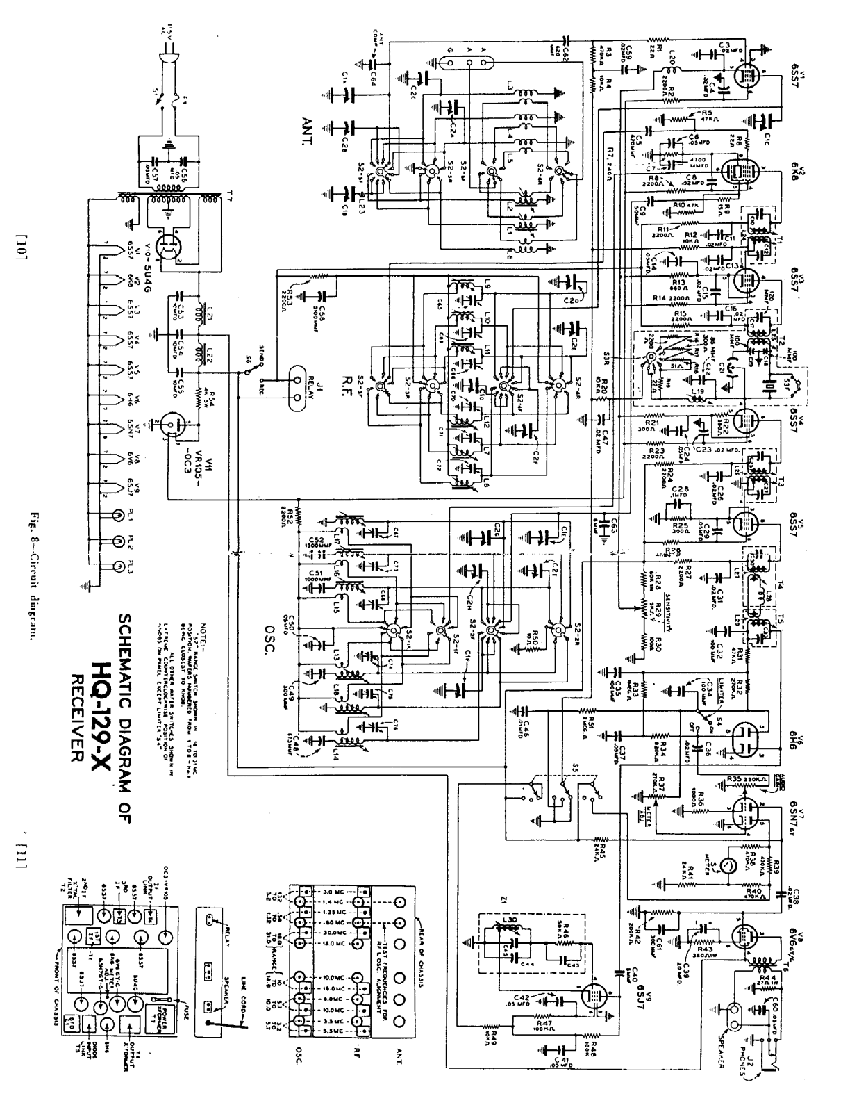 HAMMERLUND HQ-129 SCHEMATIC