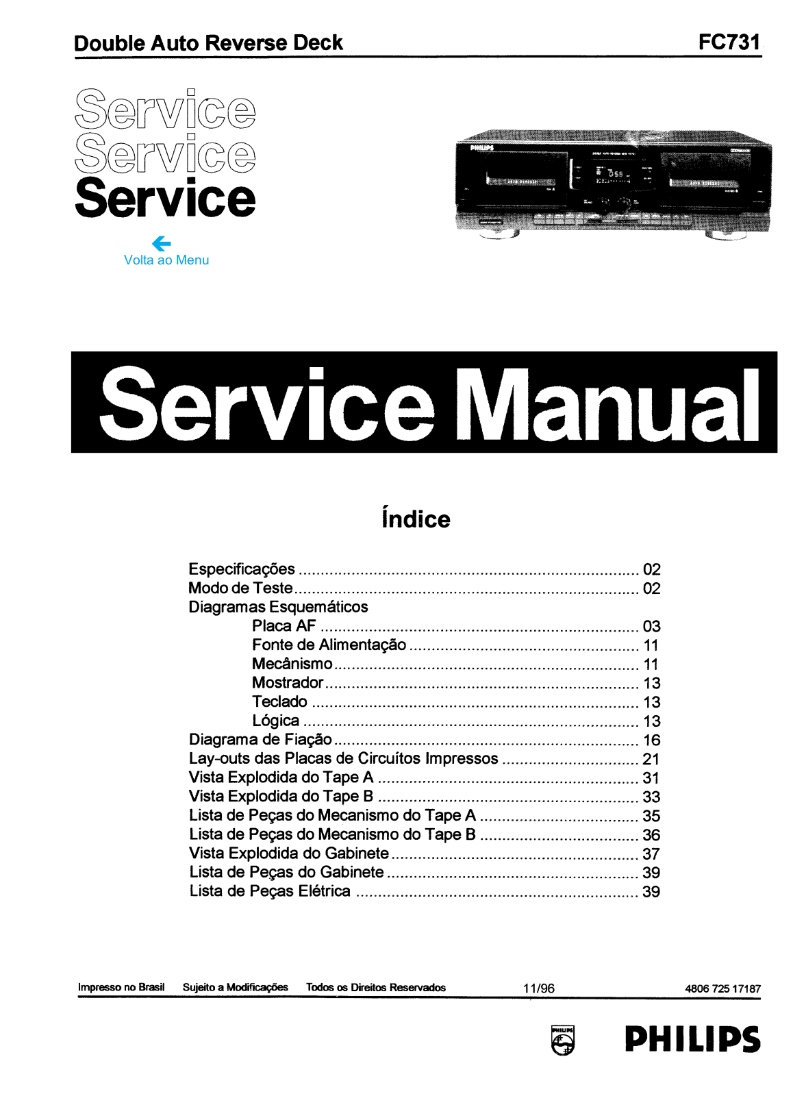 Philips FC-731 Service manual