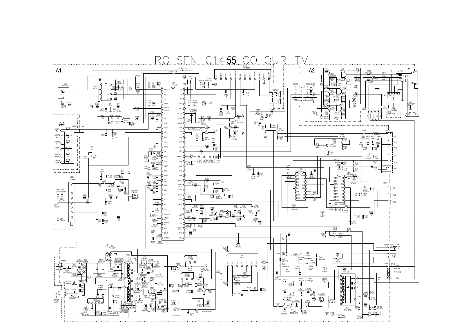 Rolsen C1455 Schematic