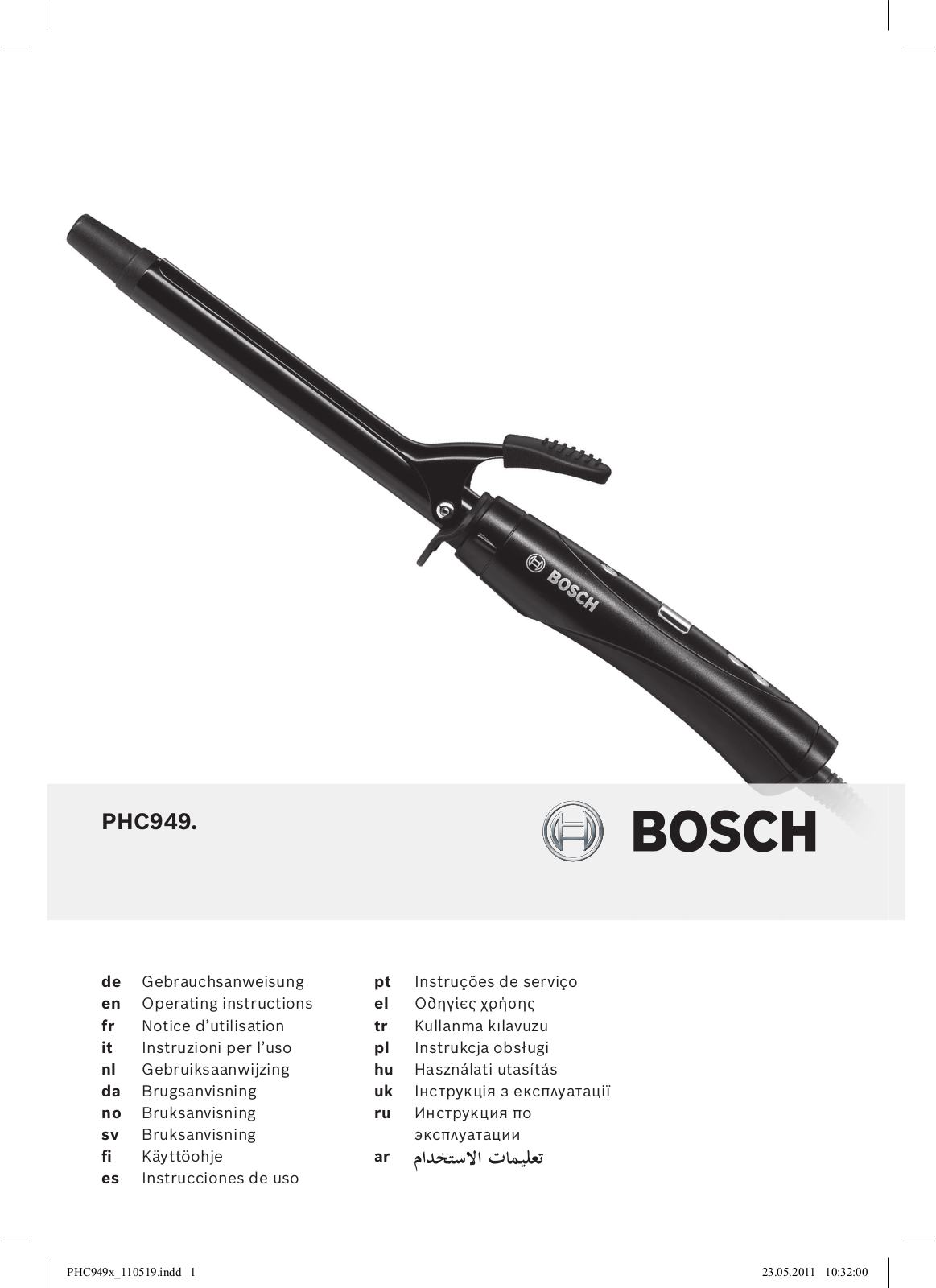 Bosch PHC9490 User Manual