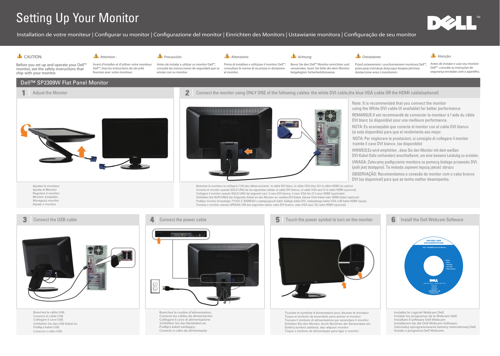 Dell SP2309W User Manual