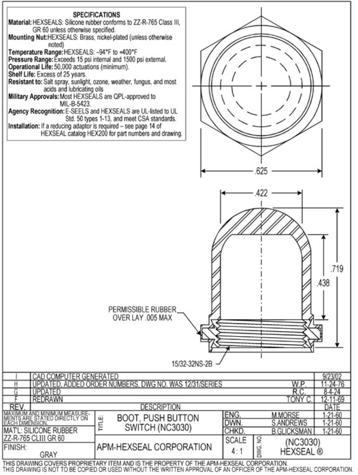 APM HEXSEAL NC3030 Schematic