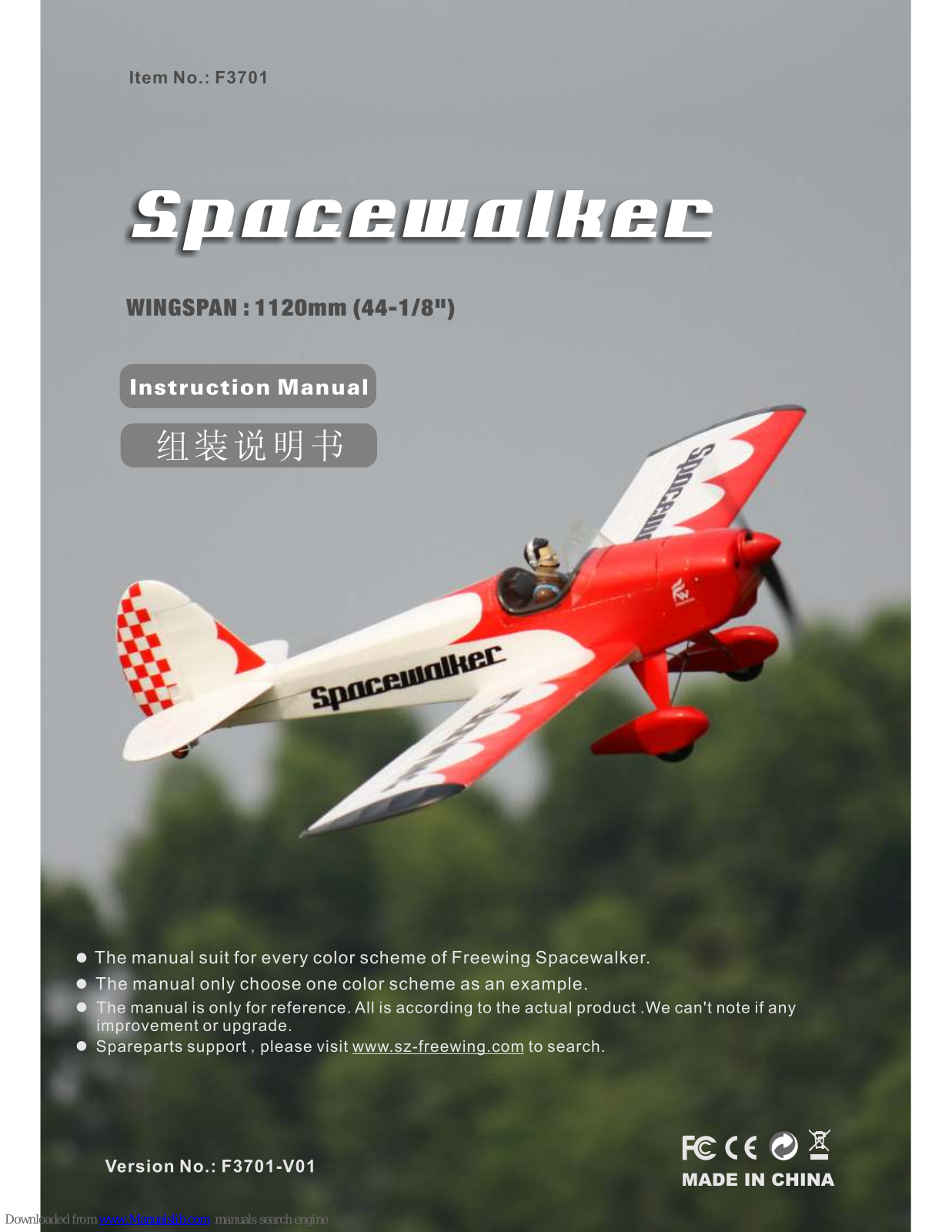 Freewing Spacewalker Instruction Manual