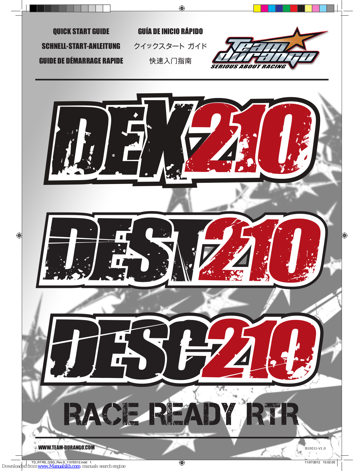 Team Durango DEX210 RTR, DEST210 RTR, DESC210 RTR Quick Start Manual - ManualMachine.com