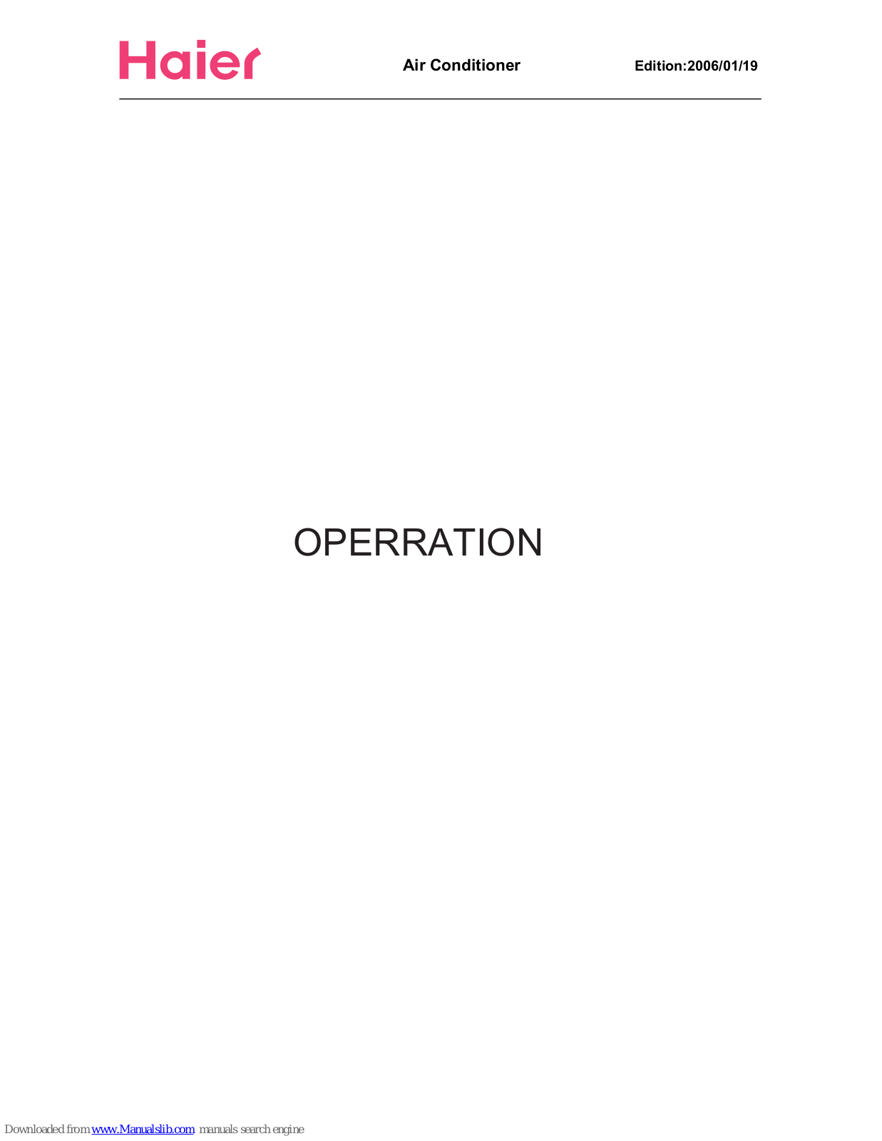 Haier HW-18L03(T3), HW-24CE03 Operation Manual