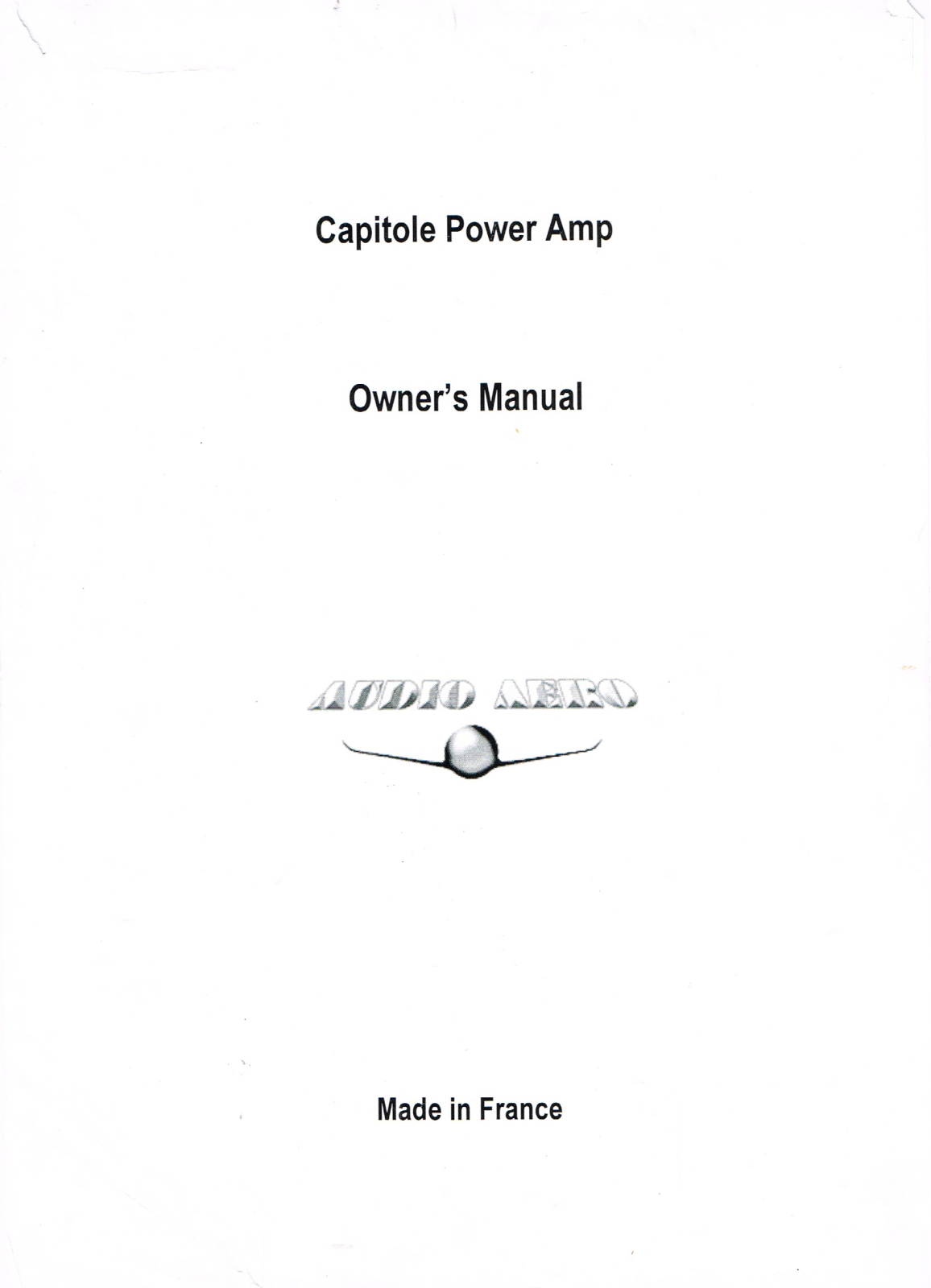 Audio Aero Capitole User Manual - ManualMachine.com