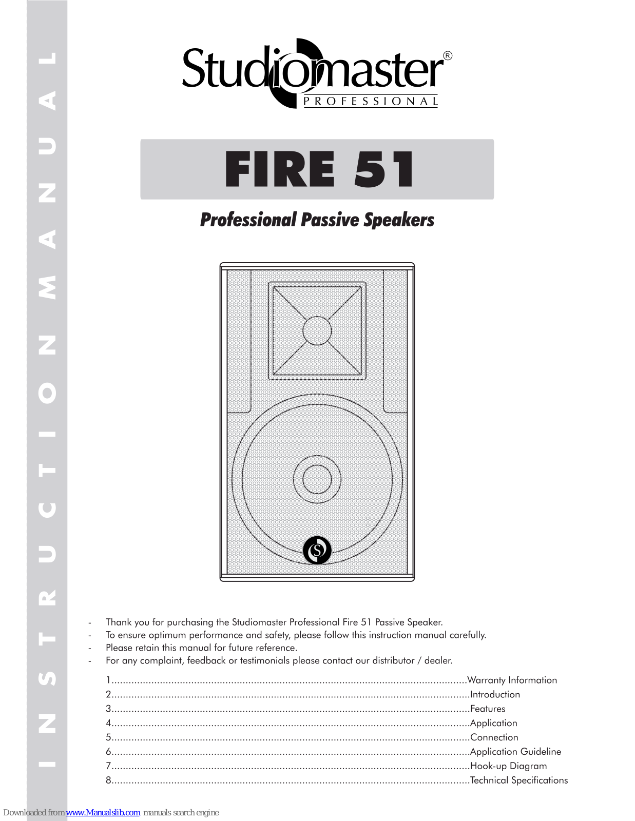 Studiomaster Fire 51 Instruction Manual - ManualMachine.com
