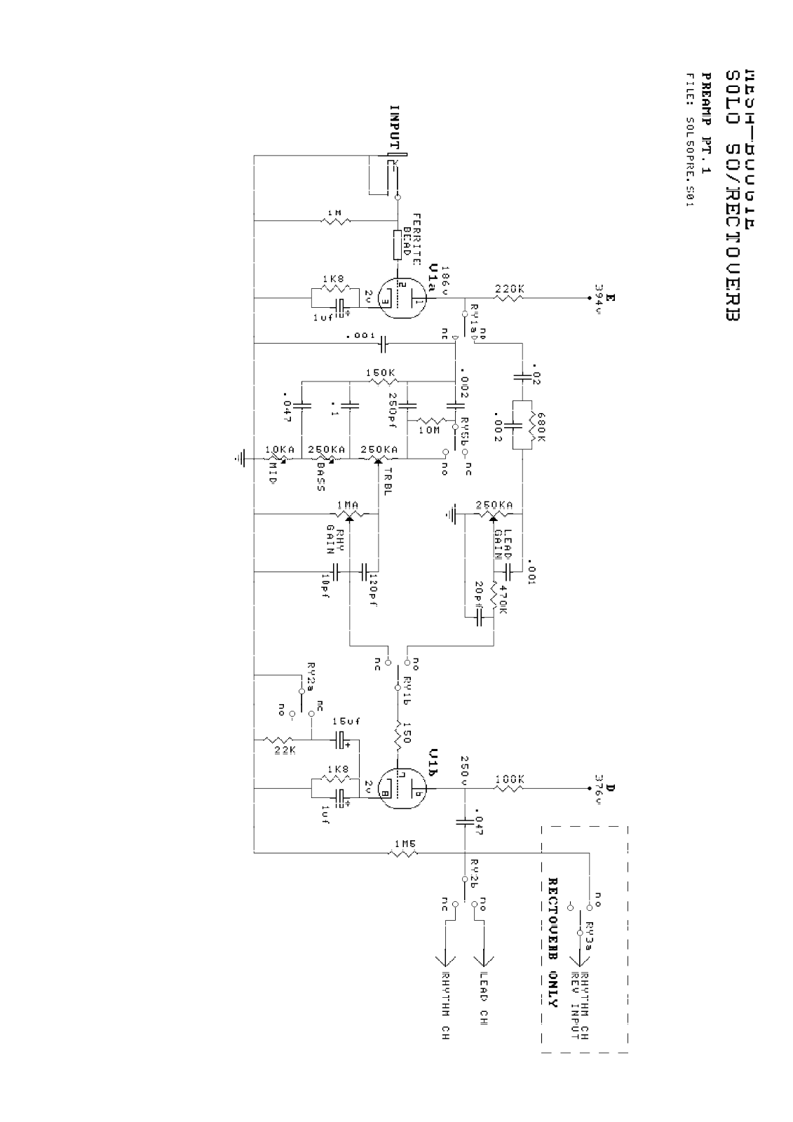 Mesa Boogie solo50 schematic