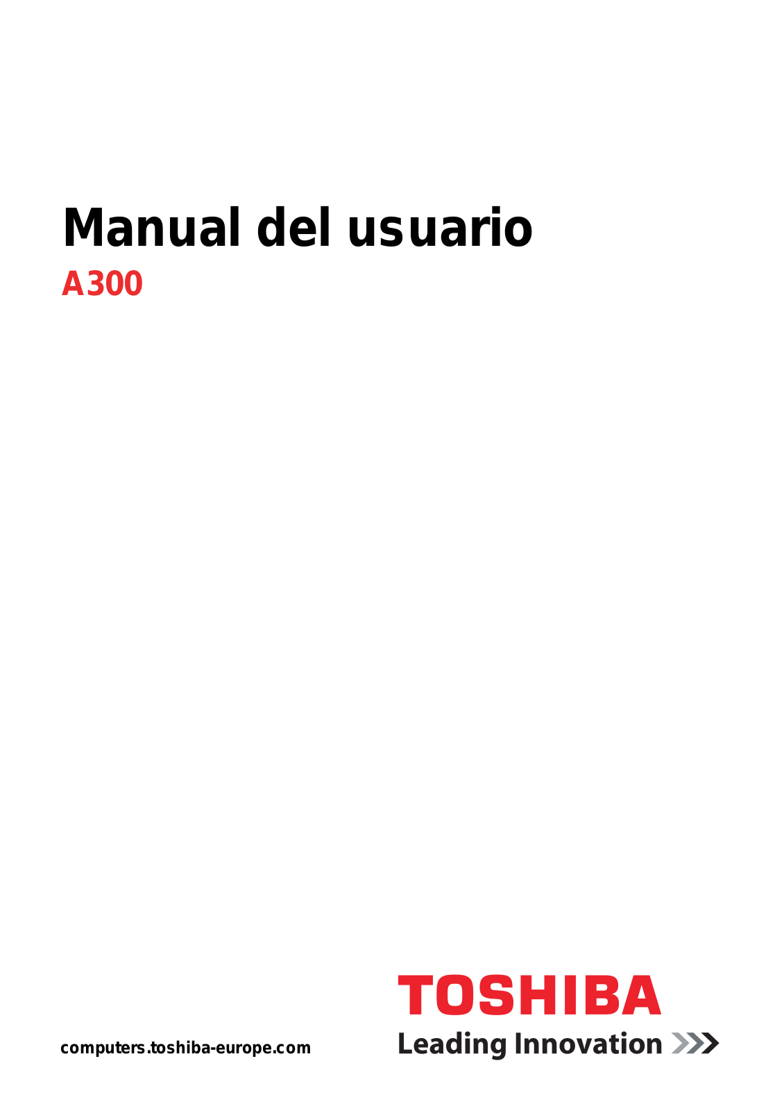 Toshiba EQUIUM A300, SATELLITE A300, A300 Manual