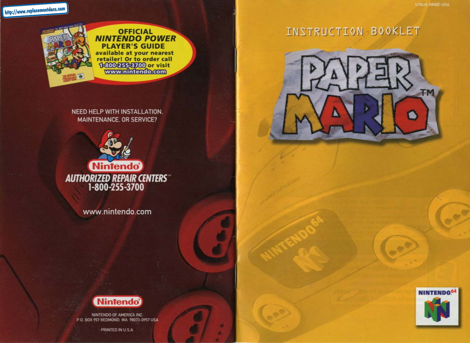 Nintendo PAPER MARIO BROCHURE - ManualMachine.com