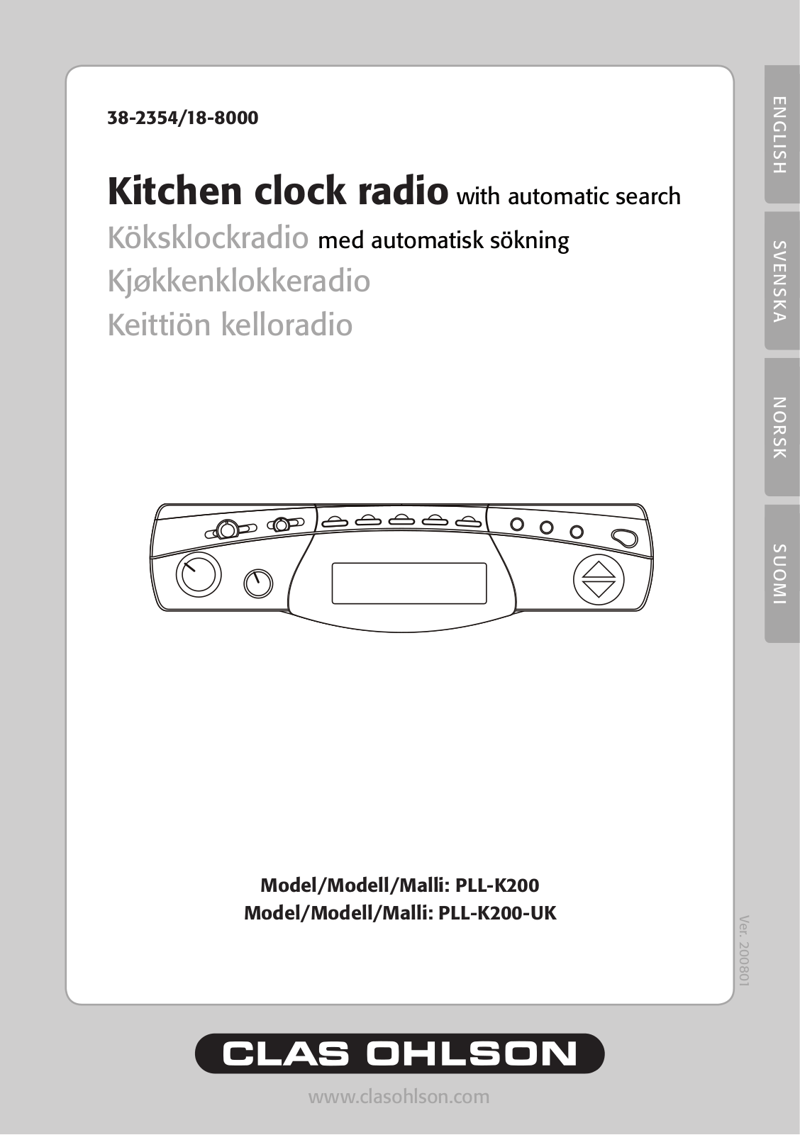 Clas Ohlson PLL-K200, PLL-K200-UK User Manual