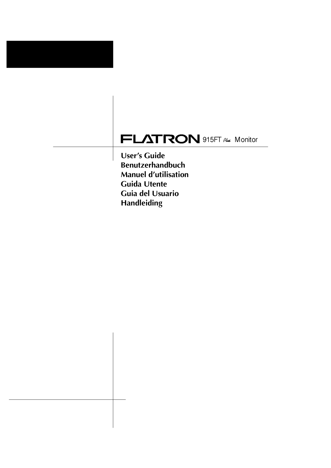 LG FLATRON 915FT PLUS(FB915BP) User Manual