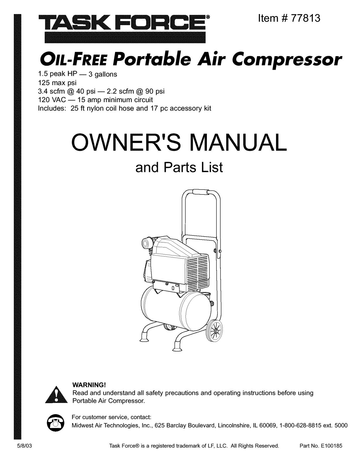 Task Force LFI23DVA Owner’s Manual - ManualMachine.com