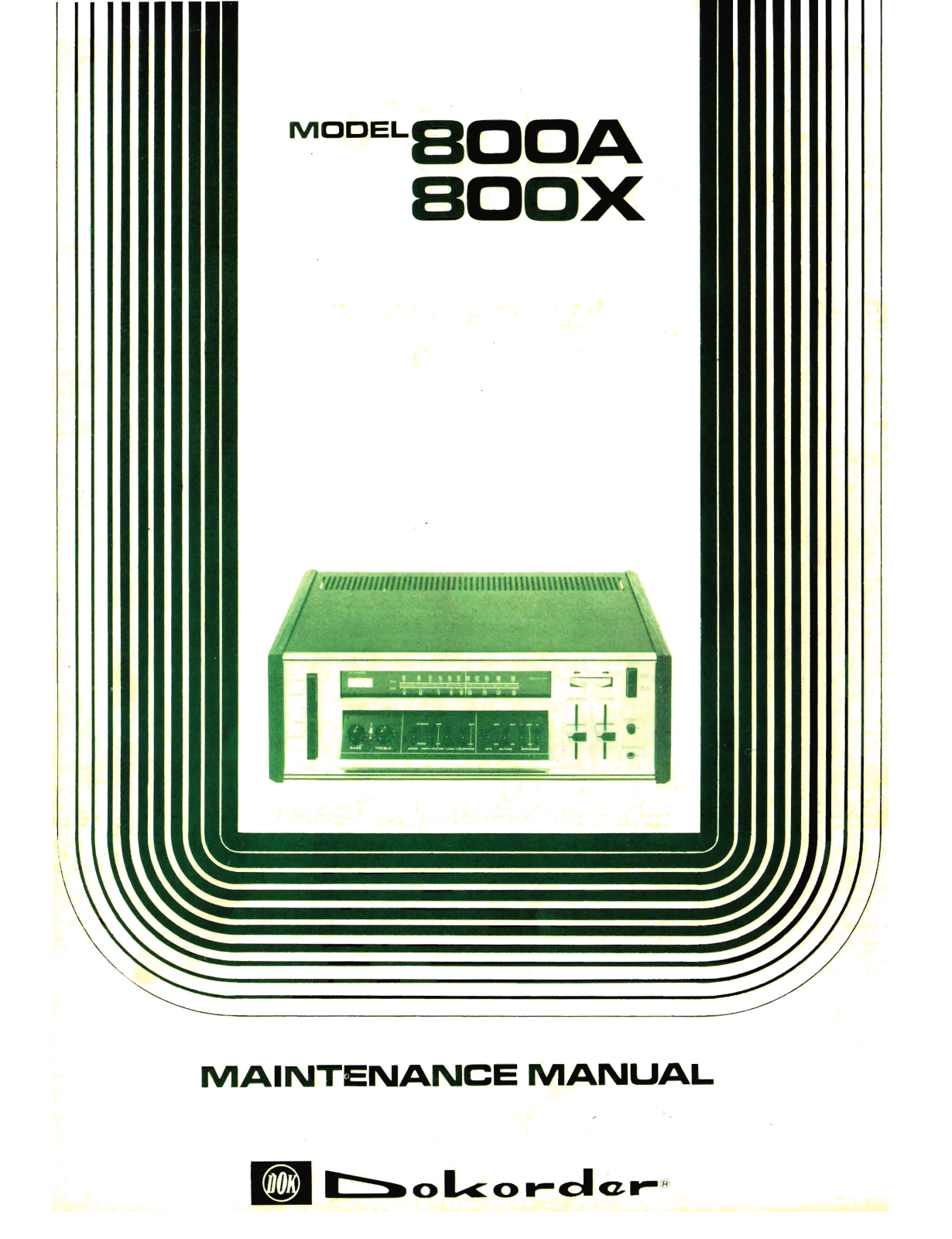 Dokorder 800A, 800X Maintenance Manual