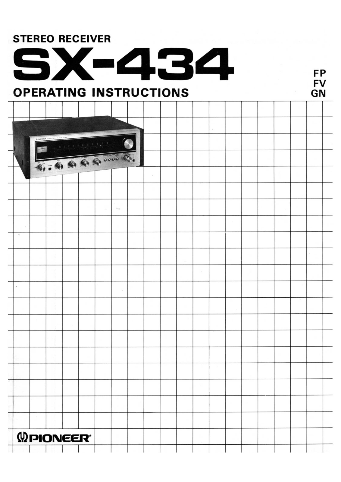 Pioneer SX-434 Owners Manual