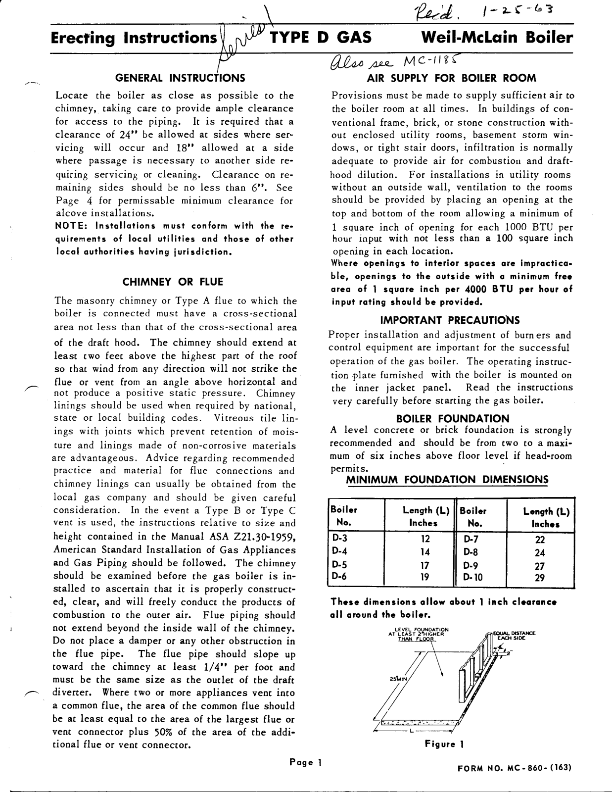 Weil-McLain D Gas 2 User Manual