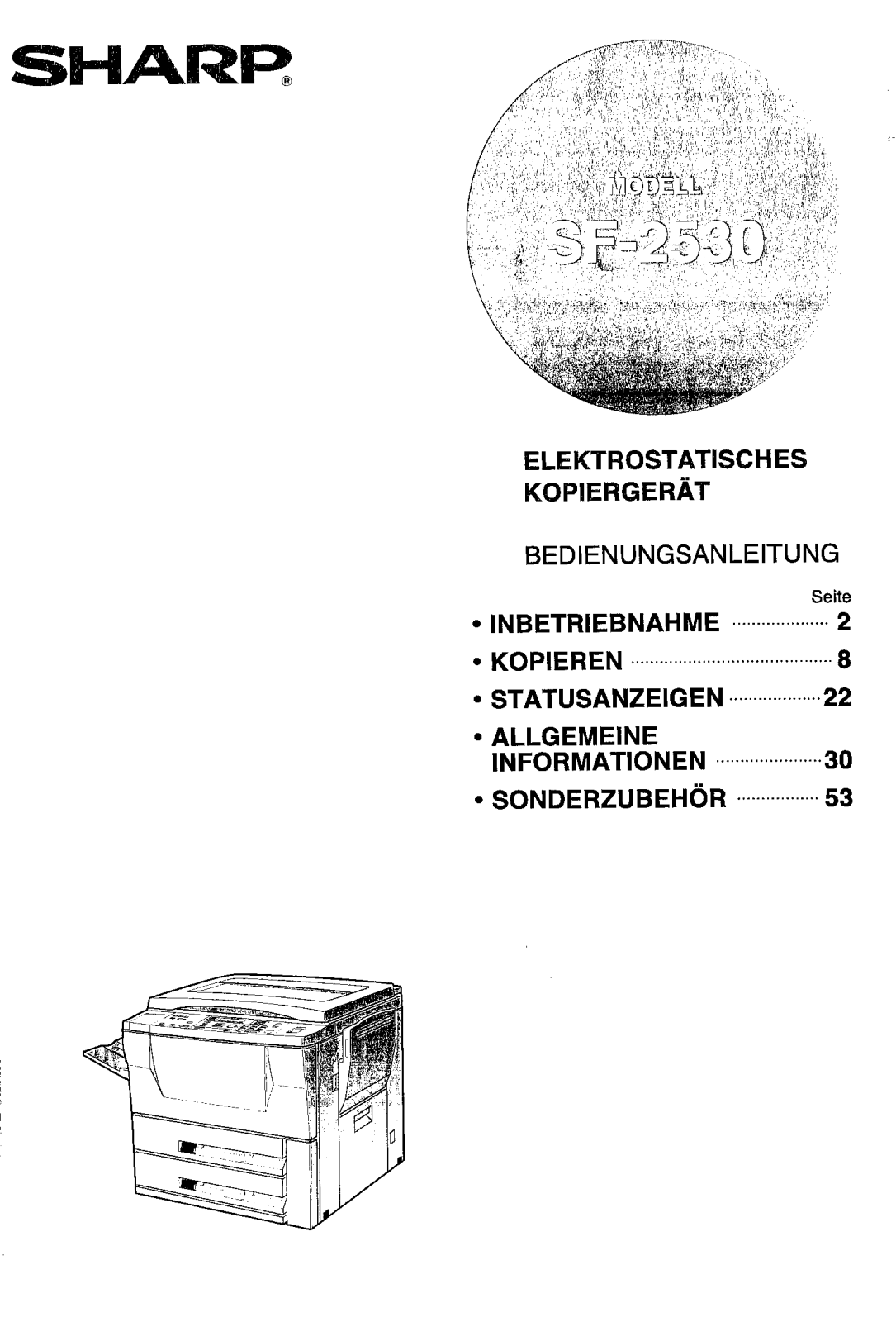 Sharp SF-2530 User Manual