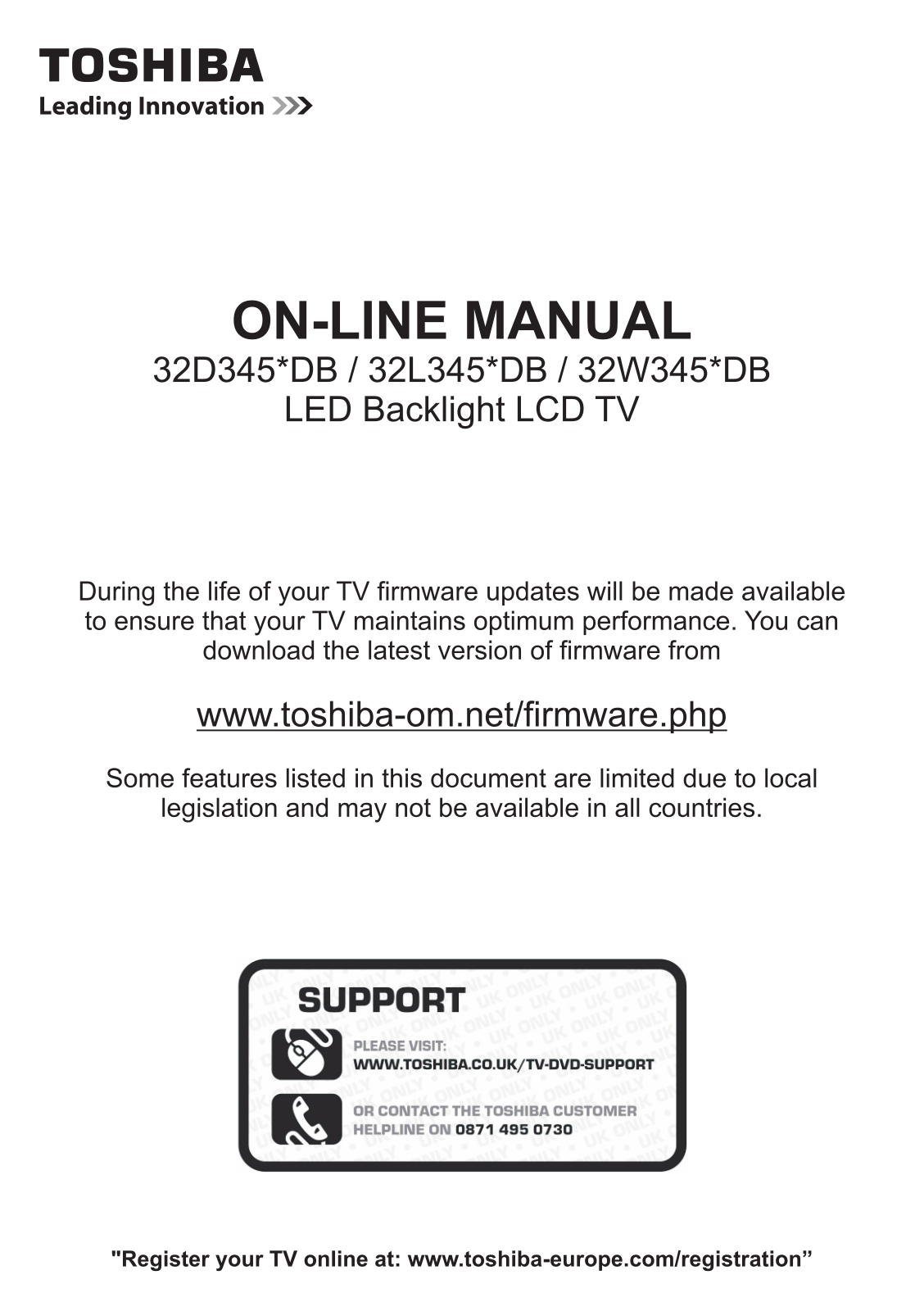 Toshiba 32D3453DB Instruction manual