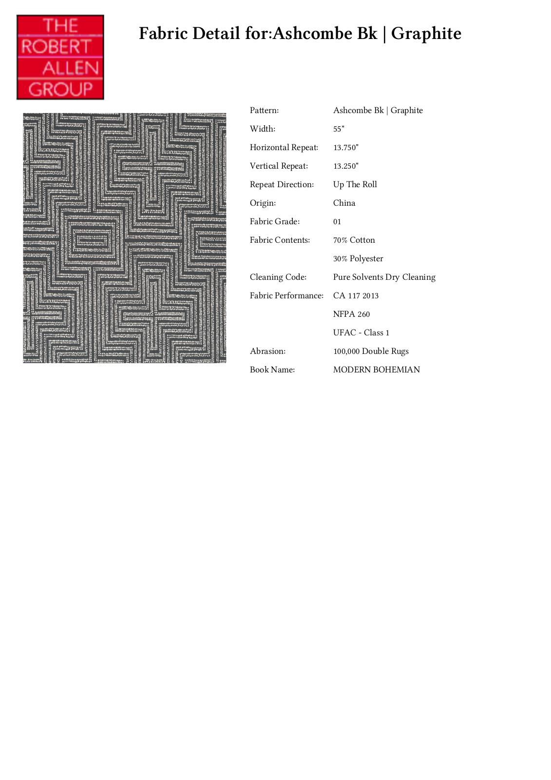 Robert Allen RALF1817 Specifications - ManualMachine.com