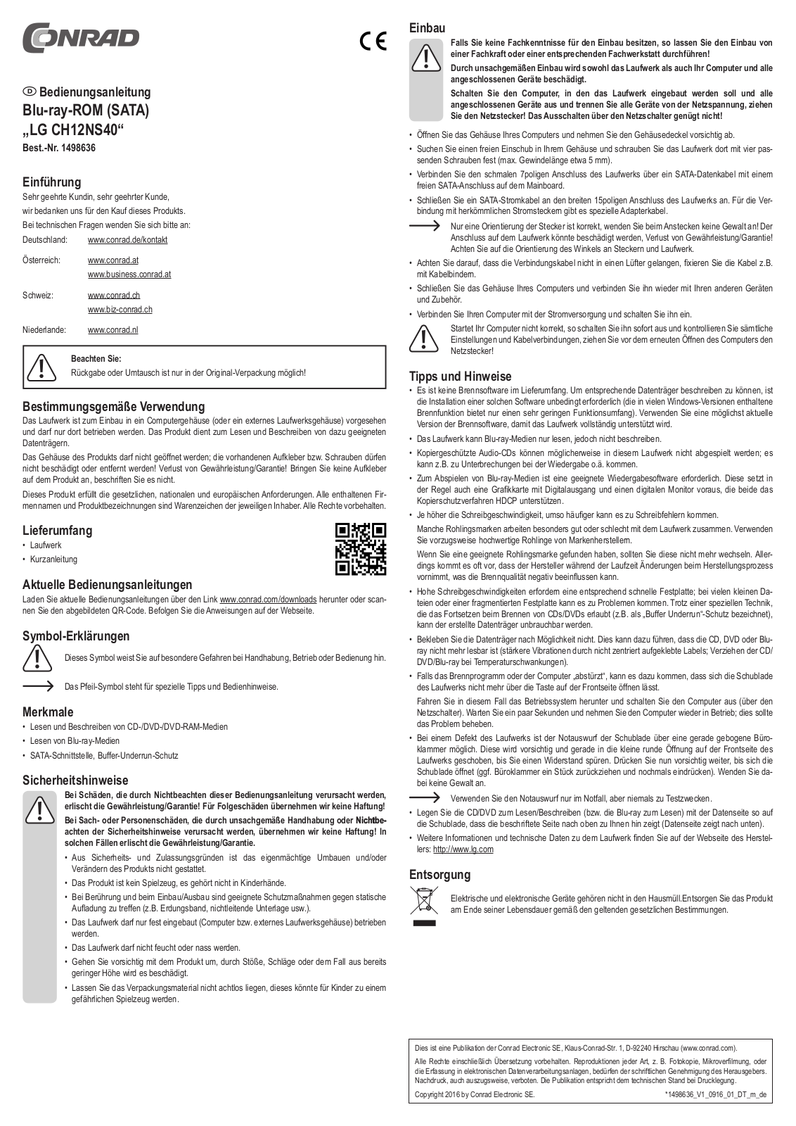 LG Electronics CH12NS40 OWNER’S MANUAL