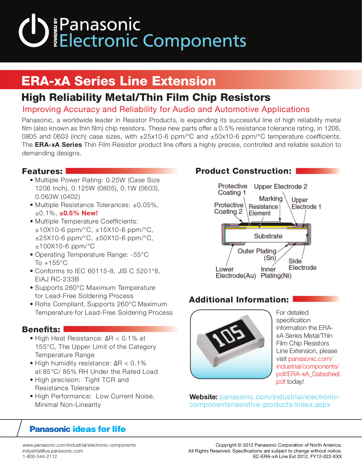 Panasonic ERA-xA User Manual