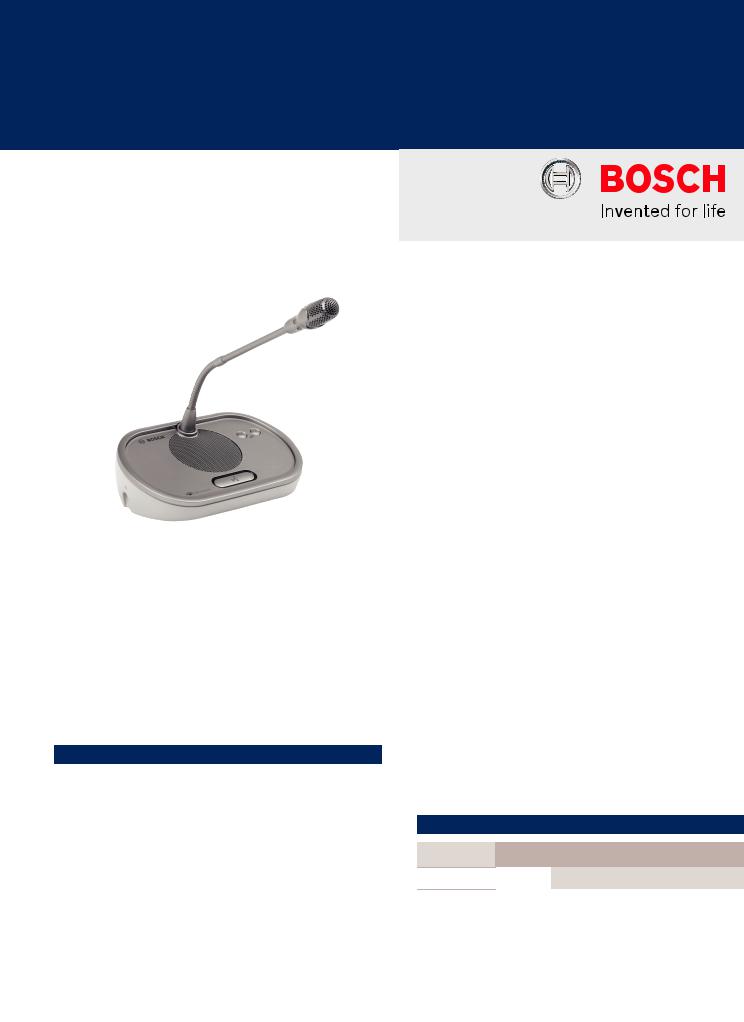 Bosch DCN-DISS-D, DCN-DISS-L Specsheet
