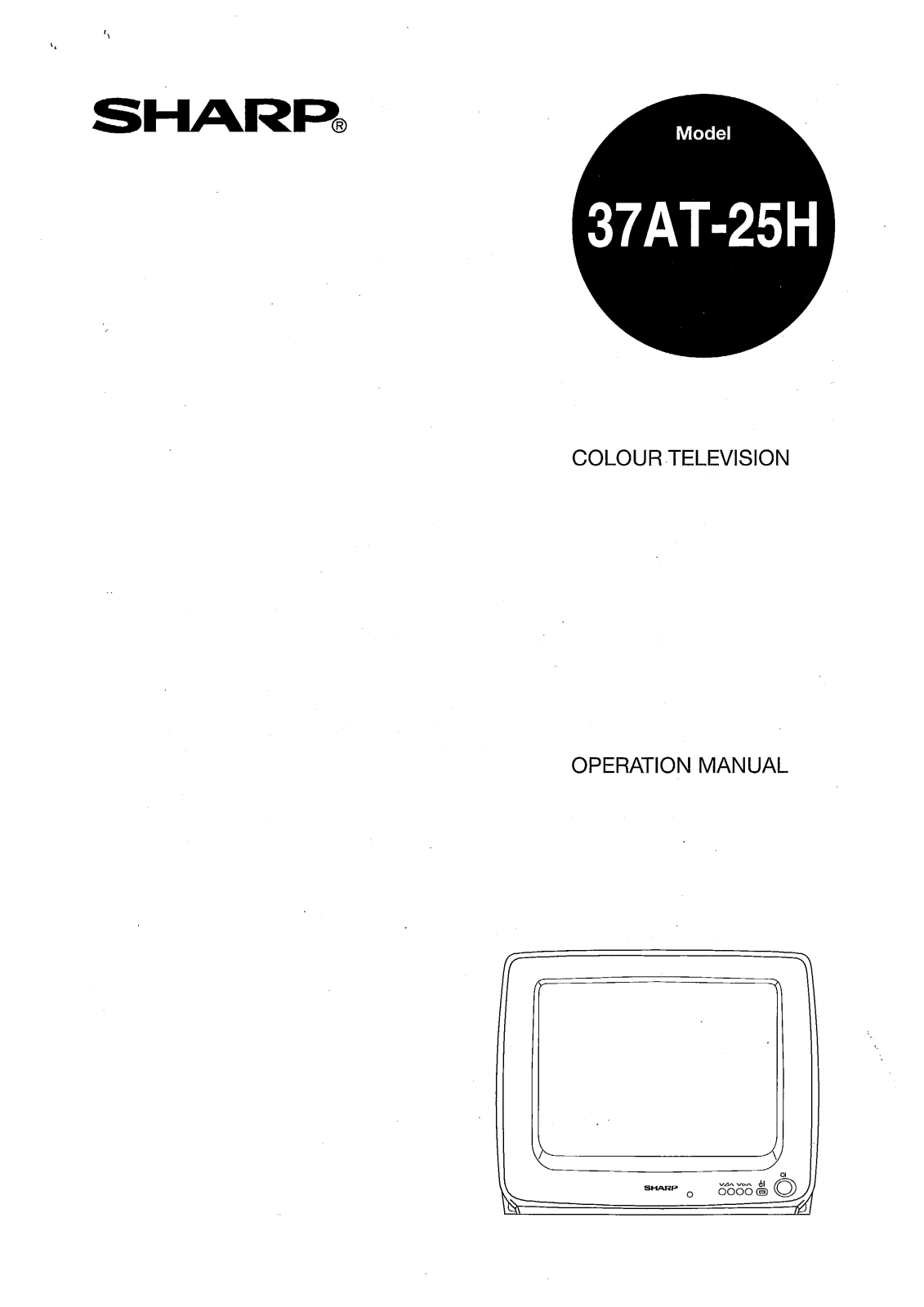 Sharp 37AT-25H Owner Manual