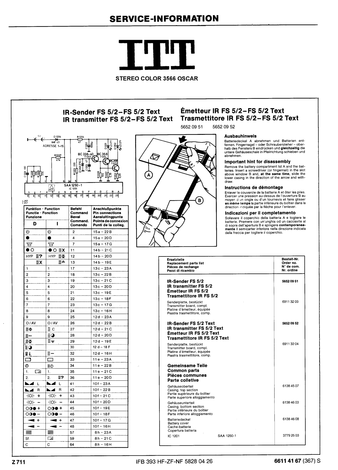 ITT 3566 Schematic